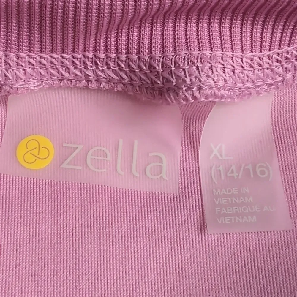 Zella Girls XL (14/16) Pink Long Sleeve Velour Sweat Shirt, NEW